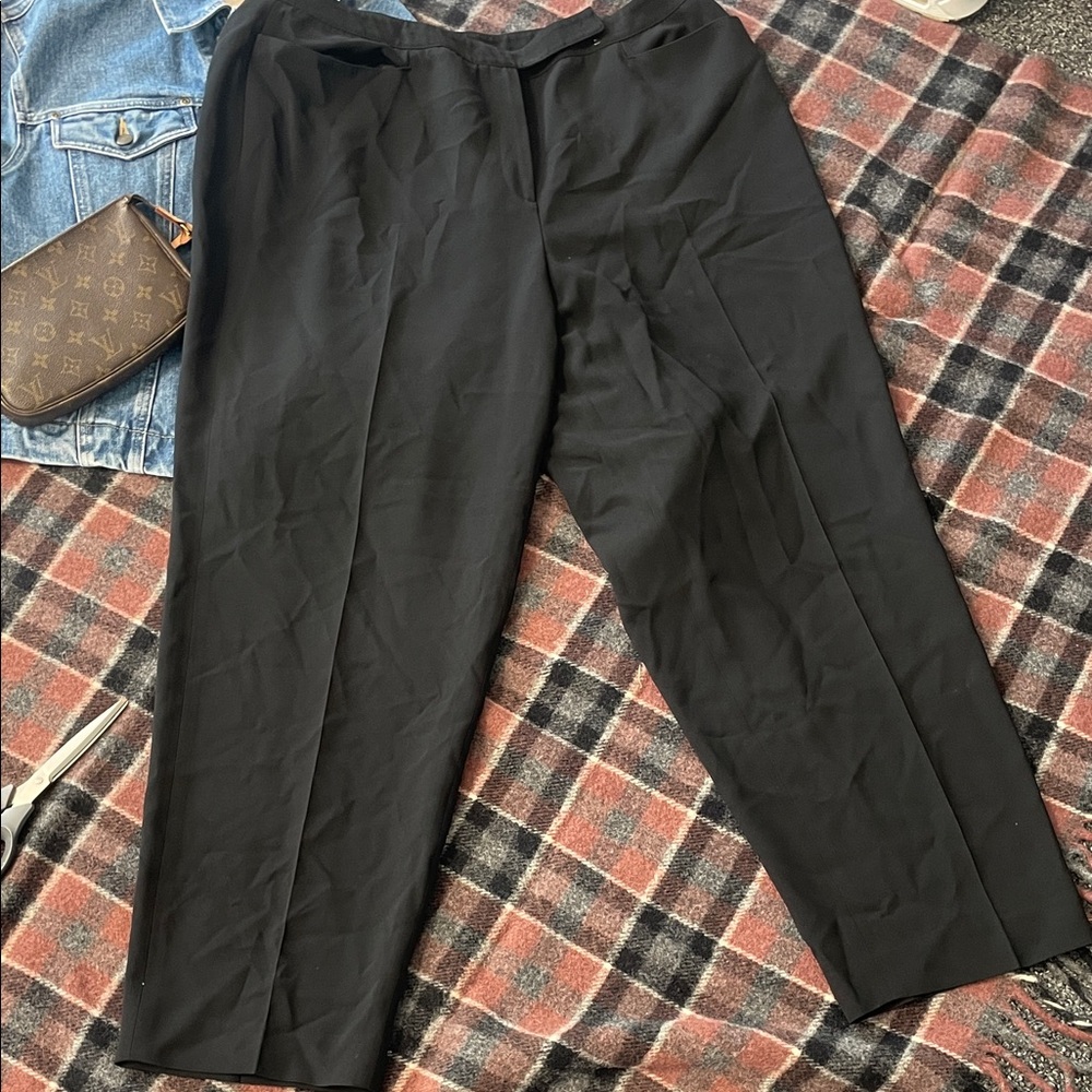 Jones New York Women’s Trousers 16W Black Workwear Career Pants